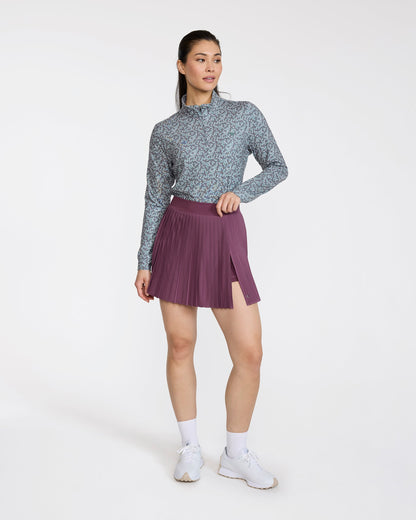 Bad Birdie Velocity Quarterzip - Ditsy Down - Dark Forest