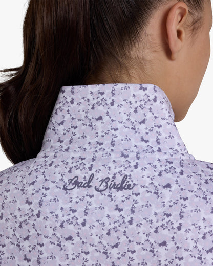 Bad Birdie At Ease Quarterzip - Garden Gala - Lavender Blue