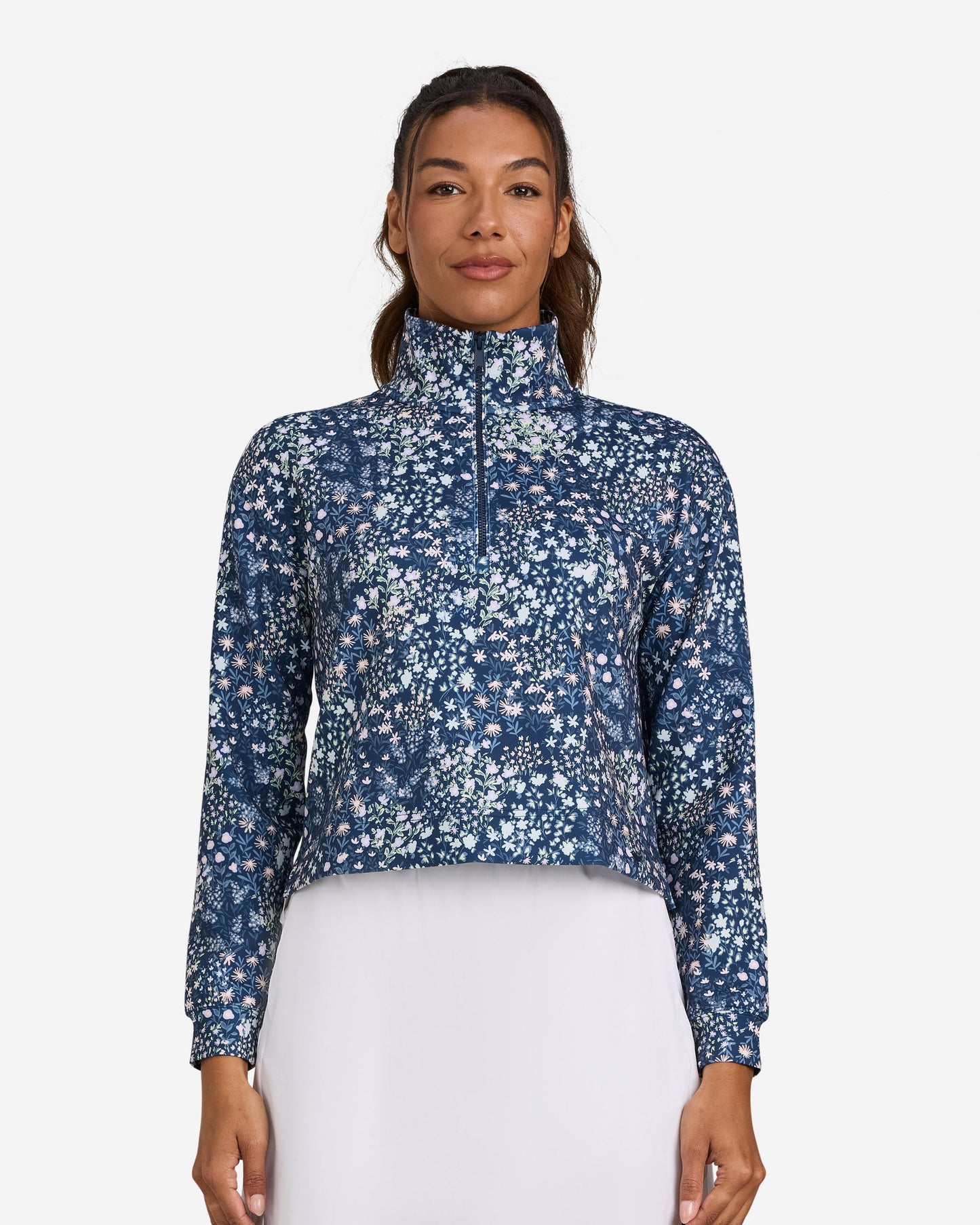 Bad Birdie Women's At Ease Quarterzip - Super Duper Bloom