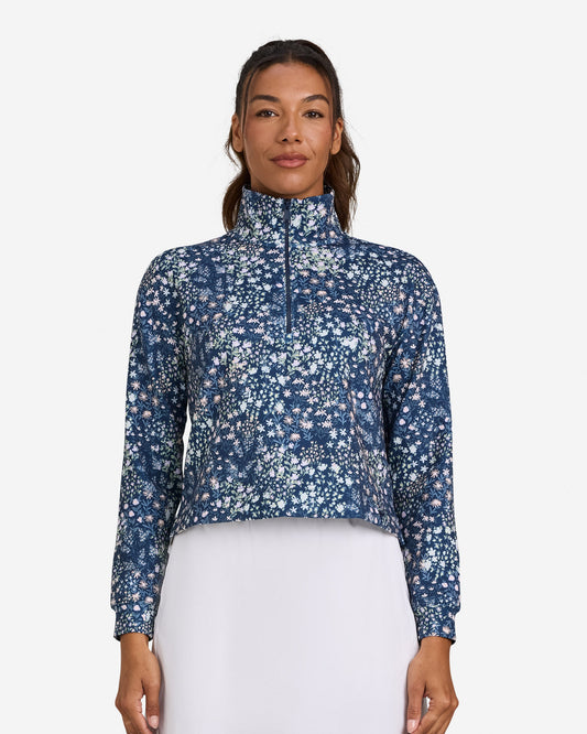 Bad Birdie Women's At Ease Quarterzip - Super Duper Bloom