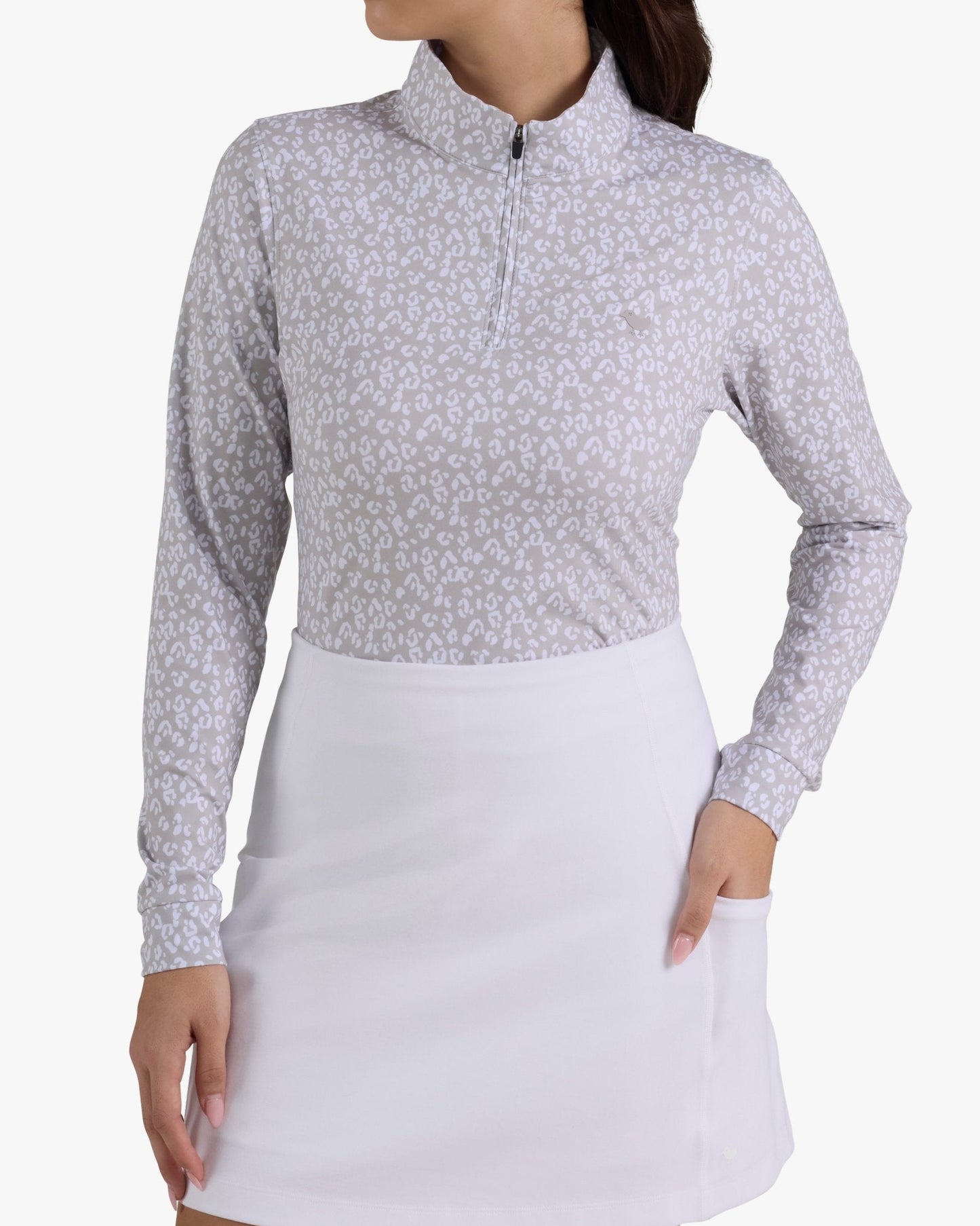 Bad Birdie Velocity Quarterzip - Cheetah - Dove