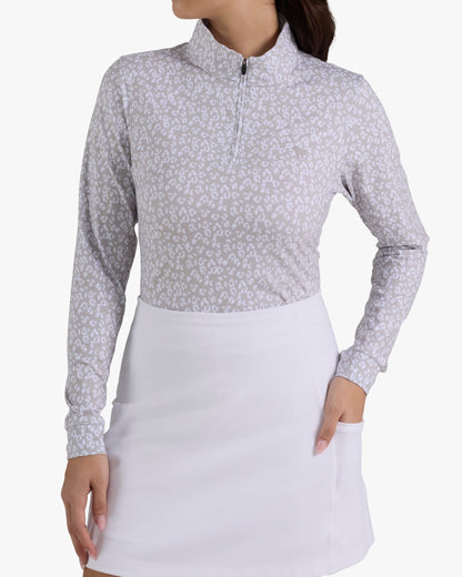 Bad Birdie Velocity Quarterzip - Cheetah - Dove