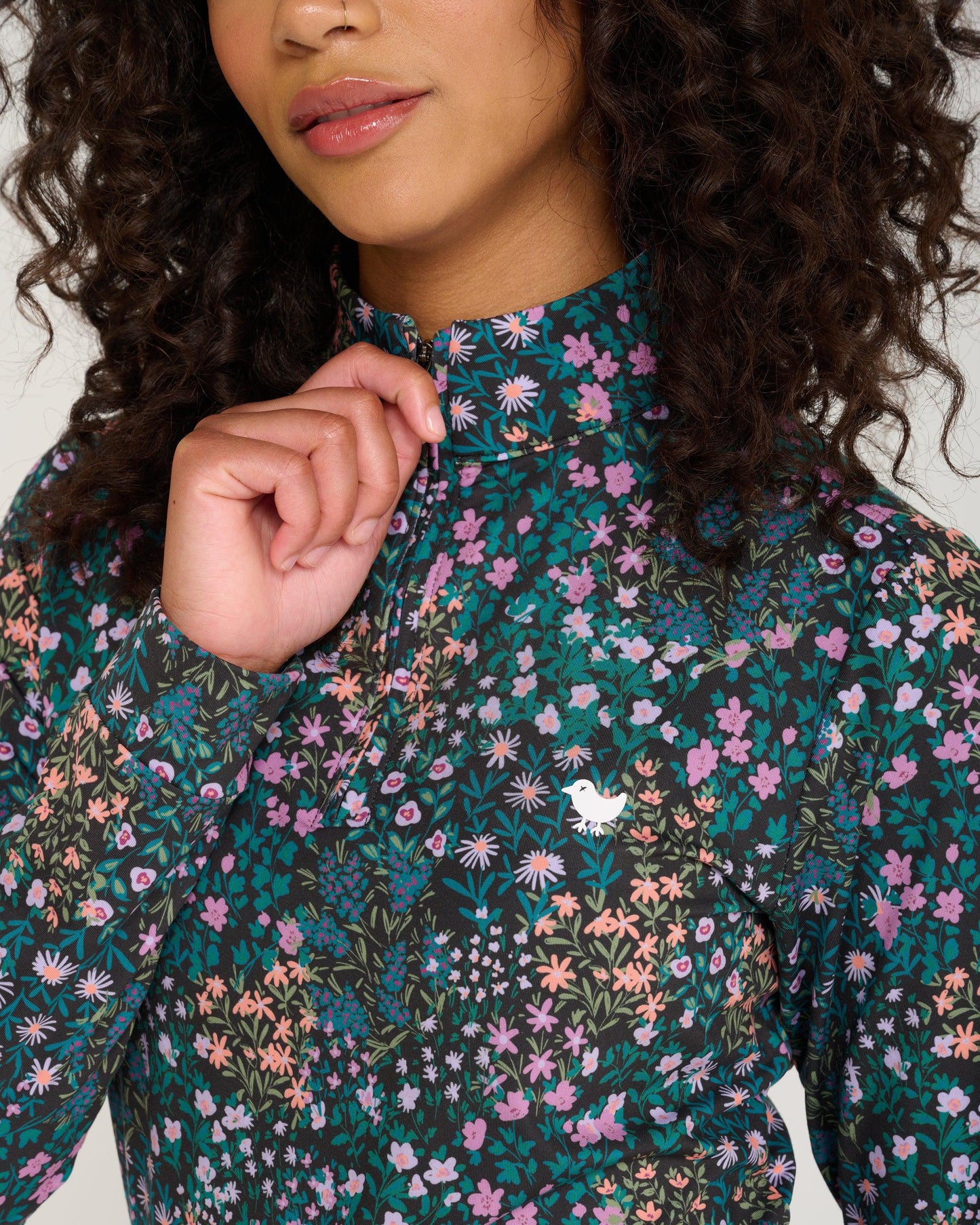Bad Birdie Women's Quarterzip - Super Duper Bloom