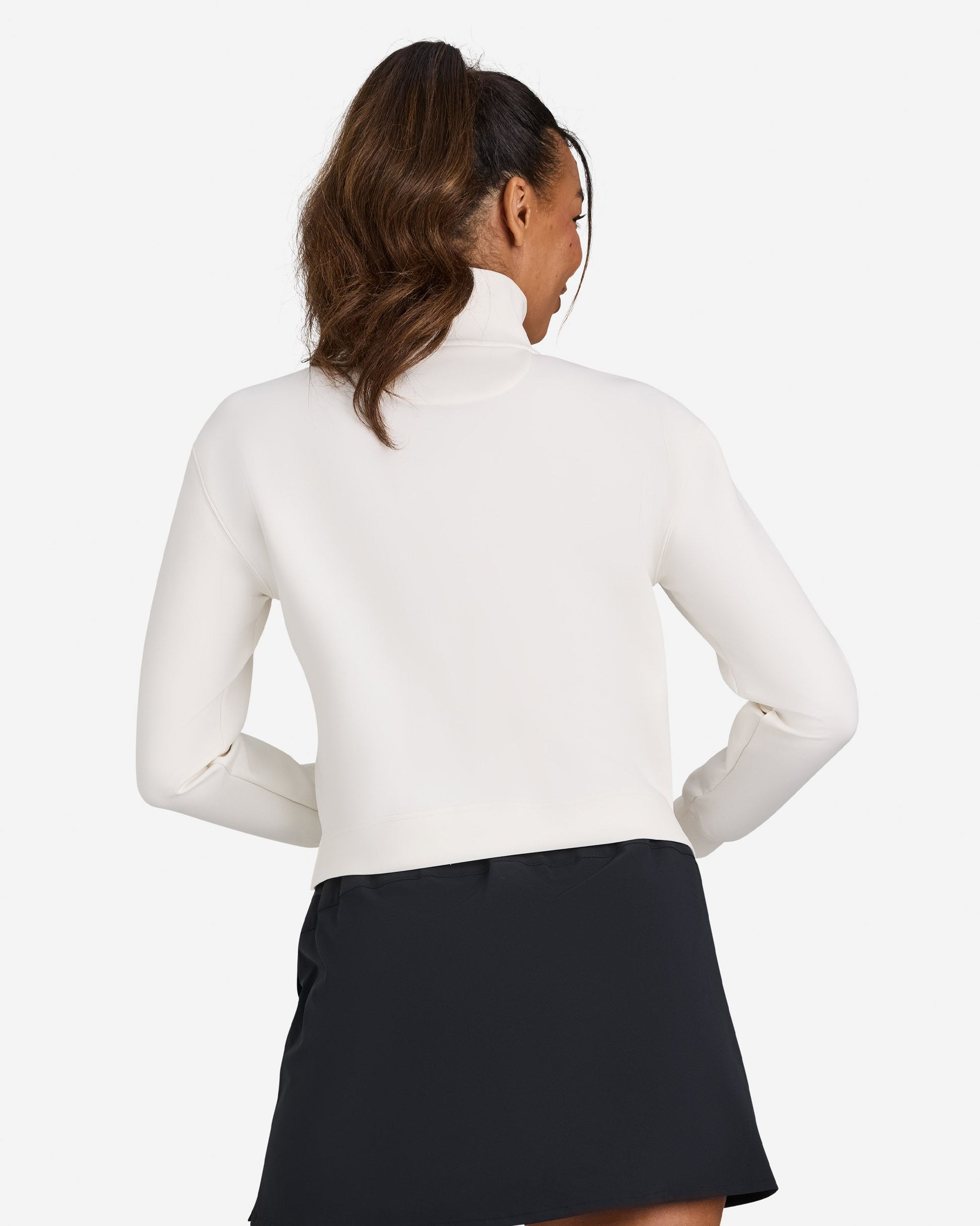 Bad Birdie Women's At Ease Quarterzip - Cloud Dancer