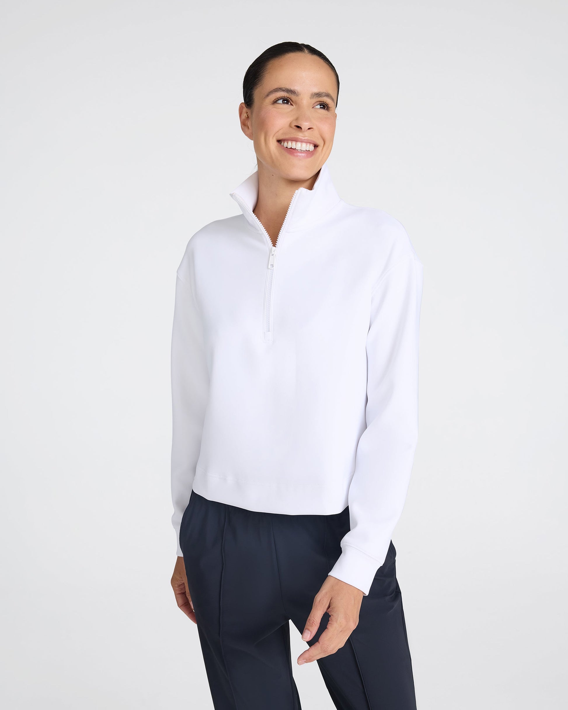 Bad Birdie At Ease Quarterzip - White