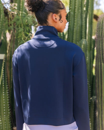 Bad Birdie At Ease Quarterzip - Dark Navy