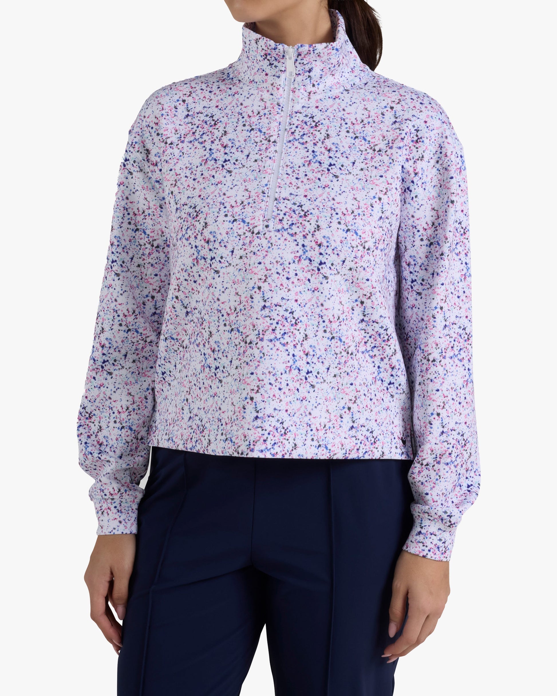 Bad Birdie At Ease Quarterzip - Paint Splatter 3