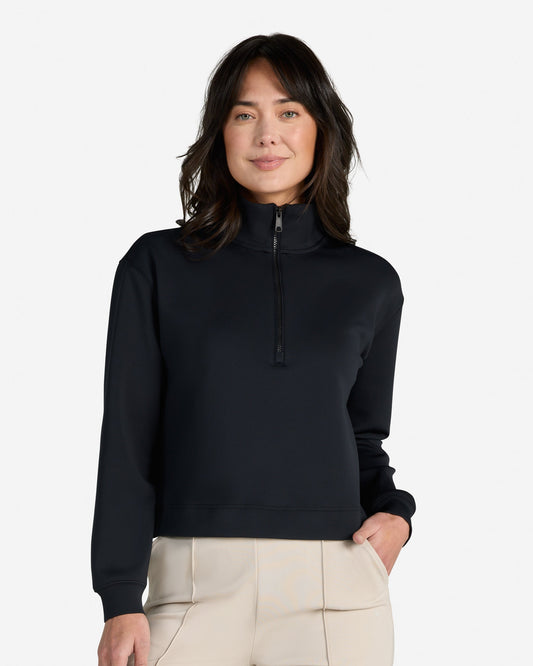 Bad Birdie At Ease Quarterzip - Black