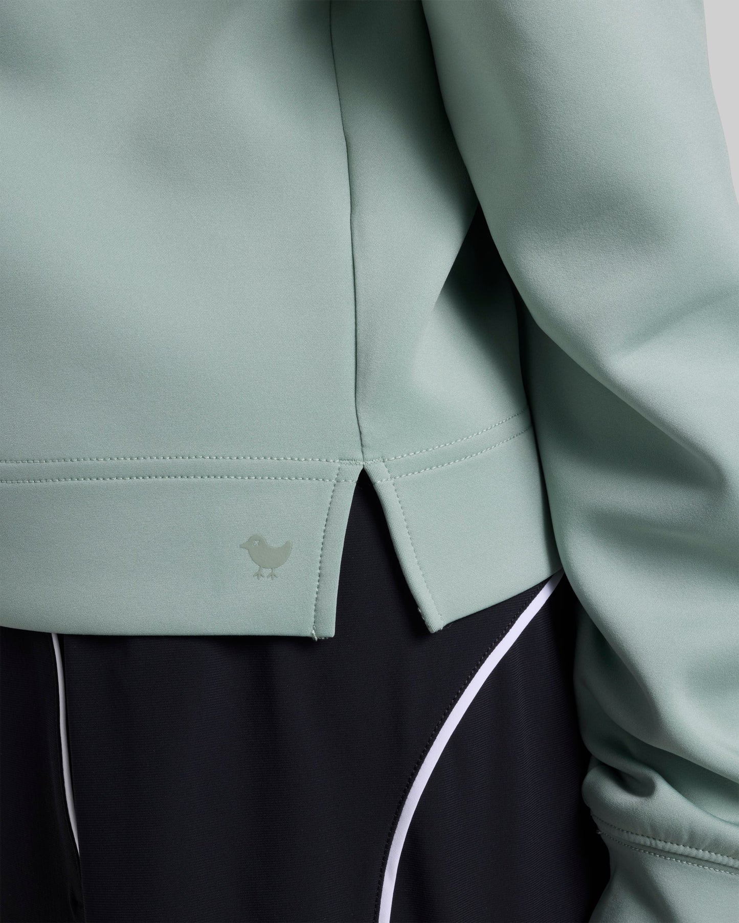 Bad Birdie At Ease Quarterzip - Washed sage