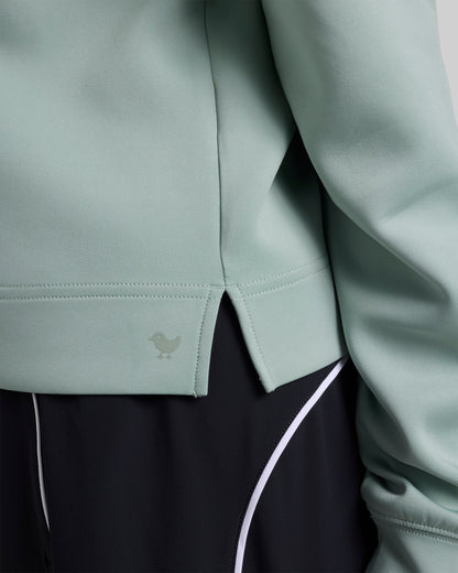 Bad Birdie At Ease Quarterzip - Washed sage