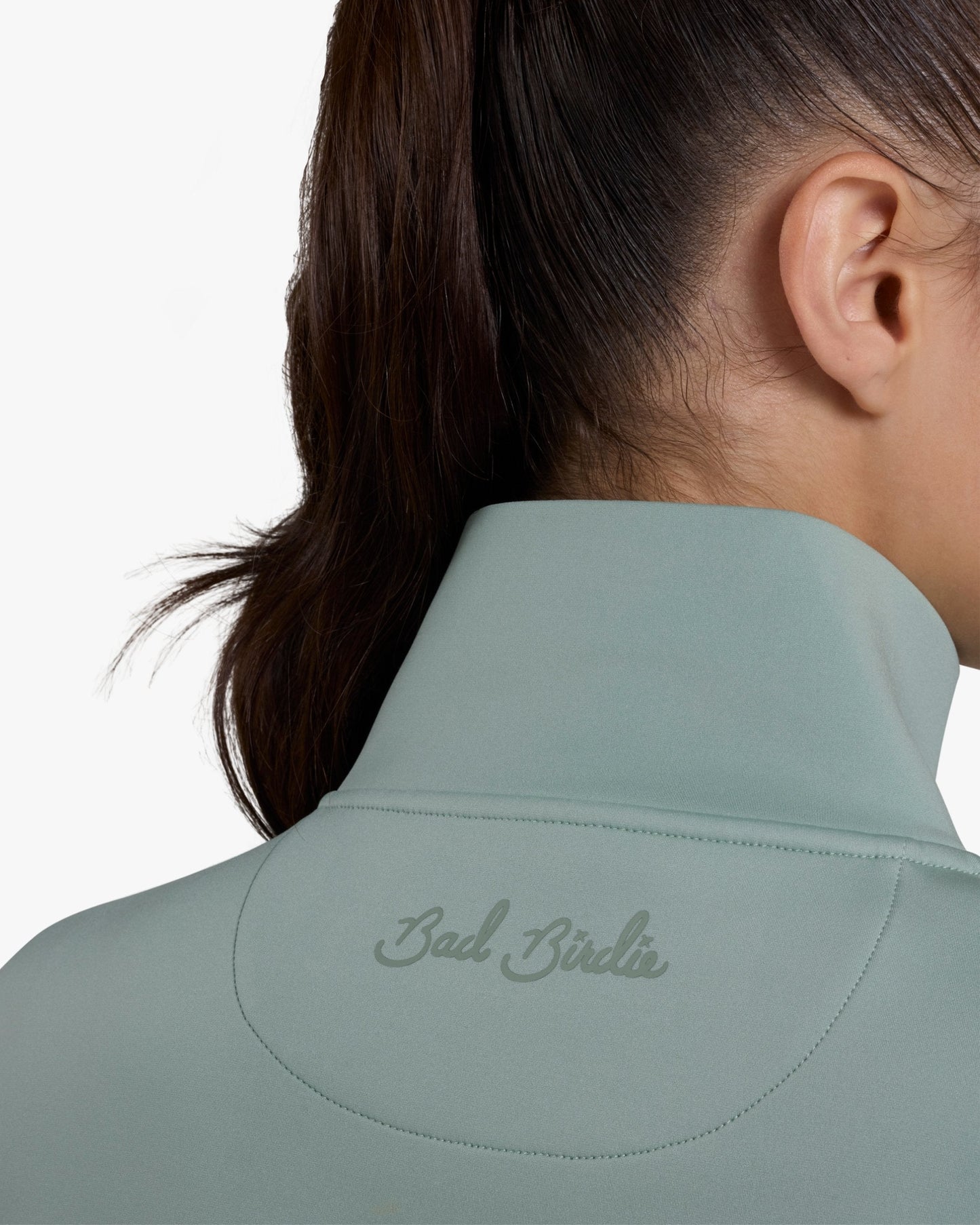 Bad Birdie At Ease Quarterzip - Washed sage