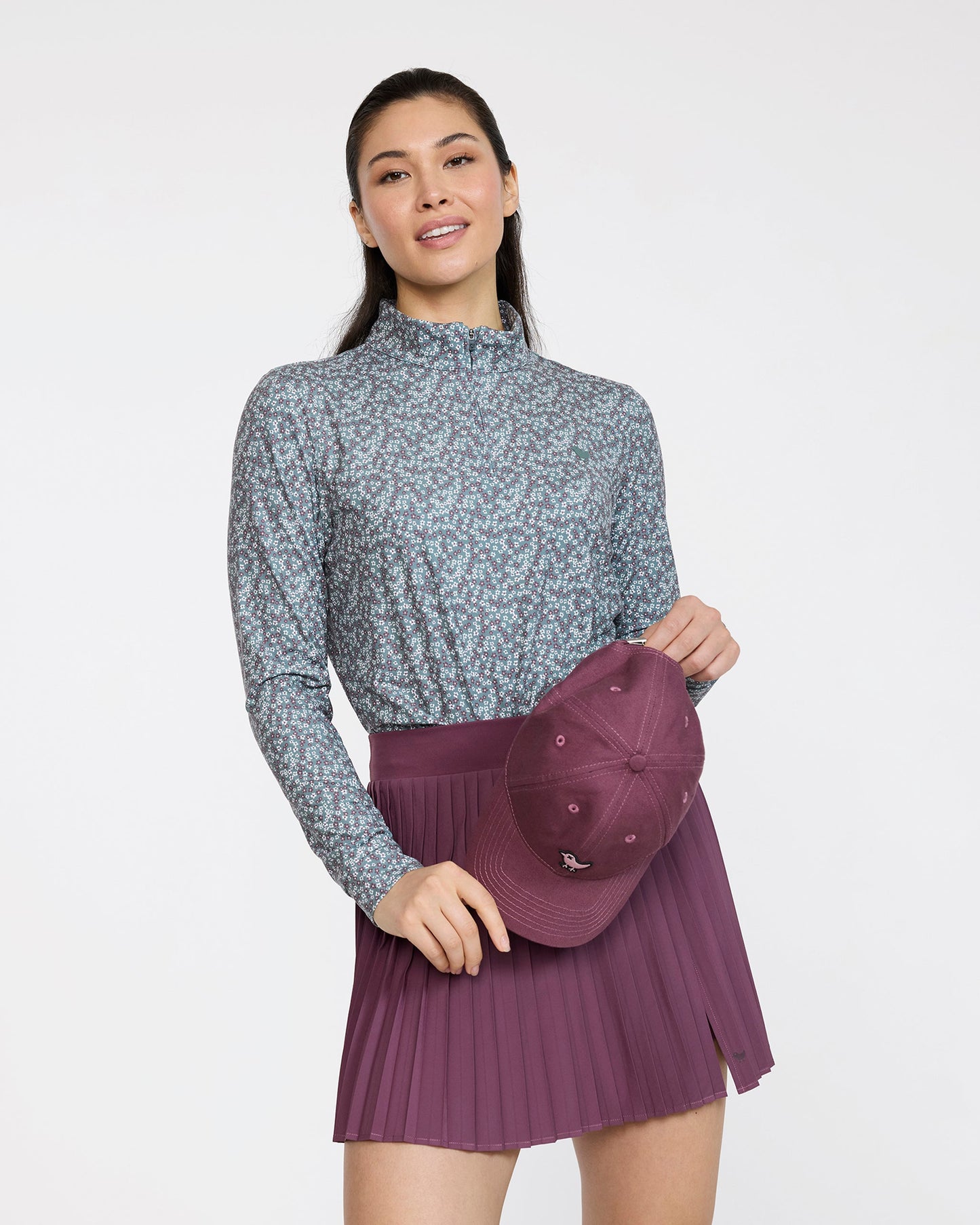 Bad Birdie Double Down Skort - Plum Wine