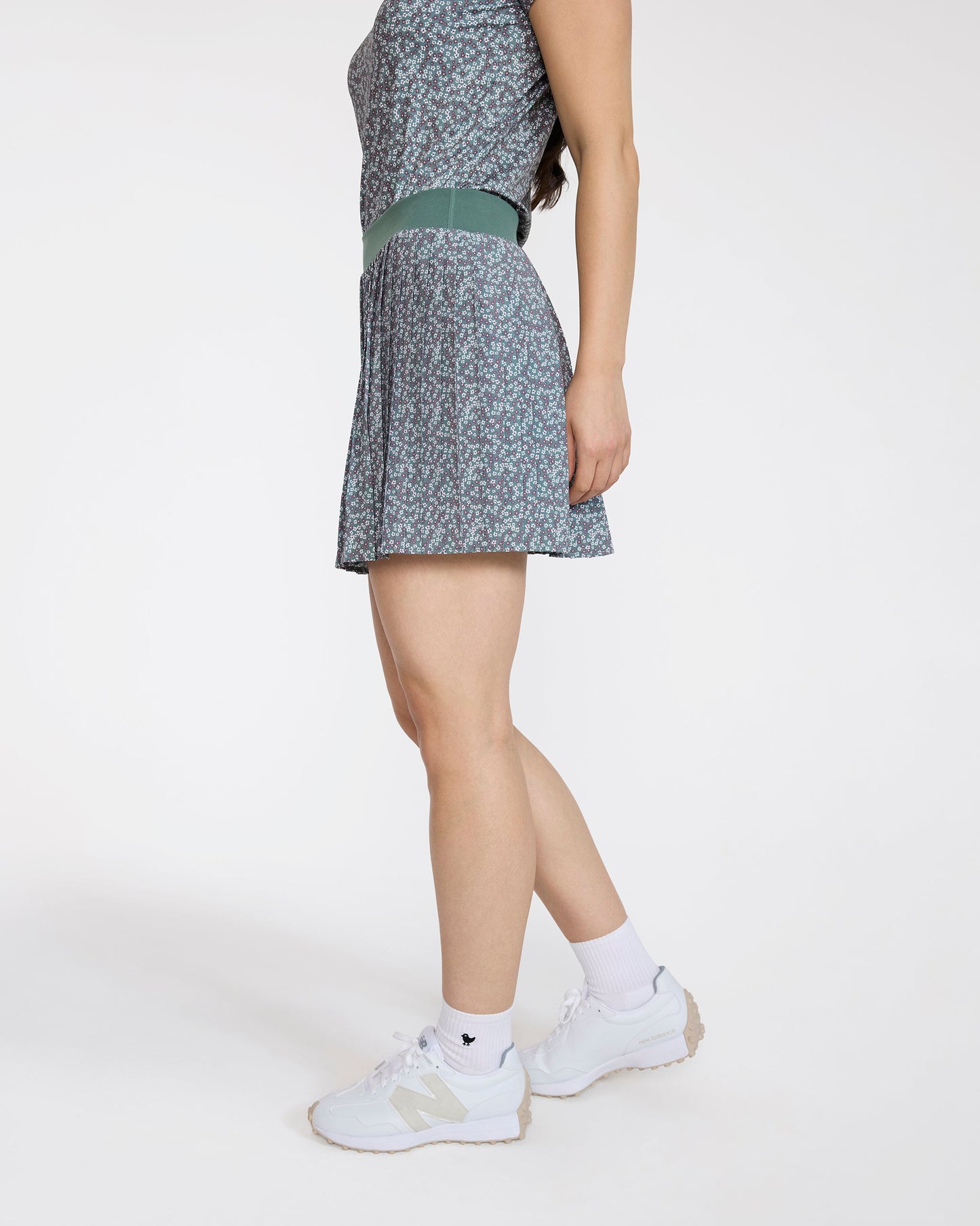 Bad Birdie Double Down Skort - Ditsy Down - Dark Forest