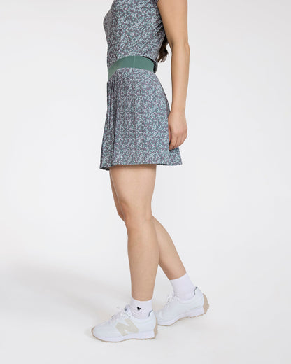 Bad Birdie Double Down Skort - Ditsy Down - Dark Forest