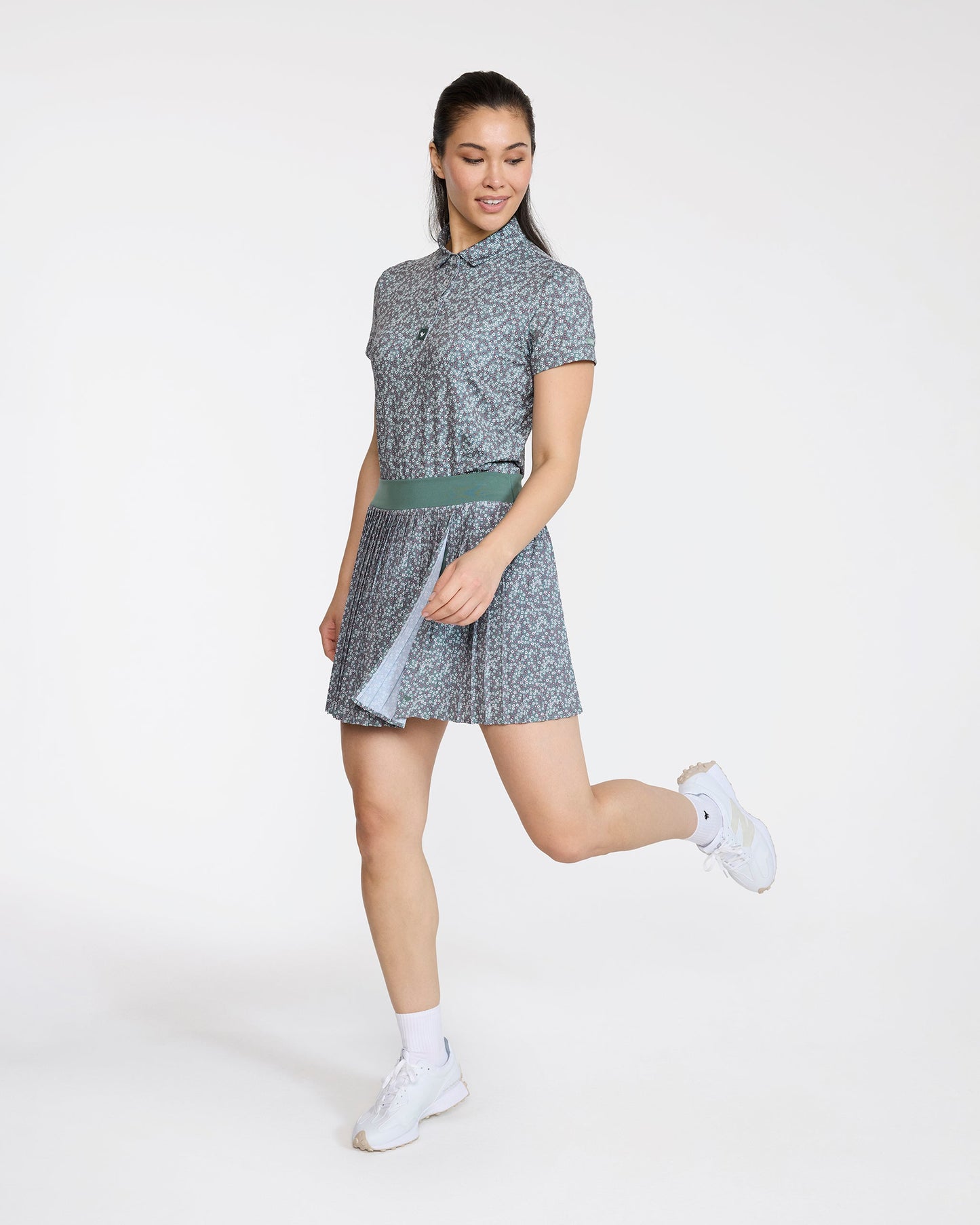 Bad Birdie Double Down Skort - Ditsy Down - Dark Forest