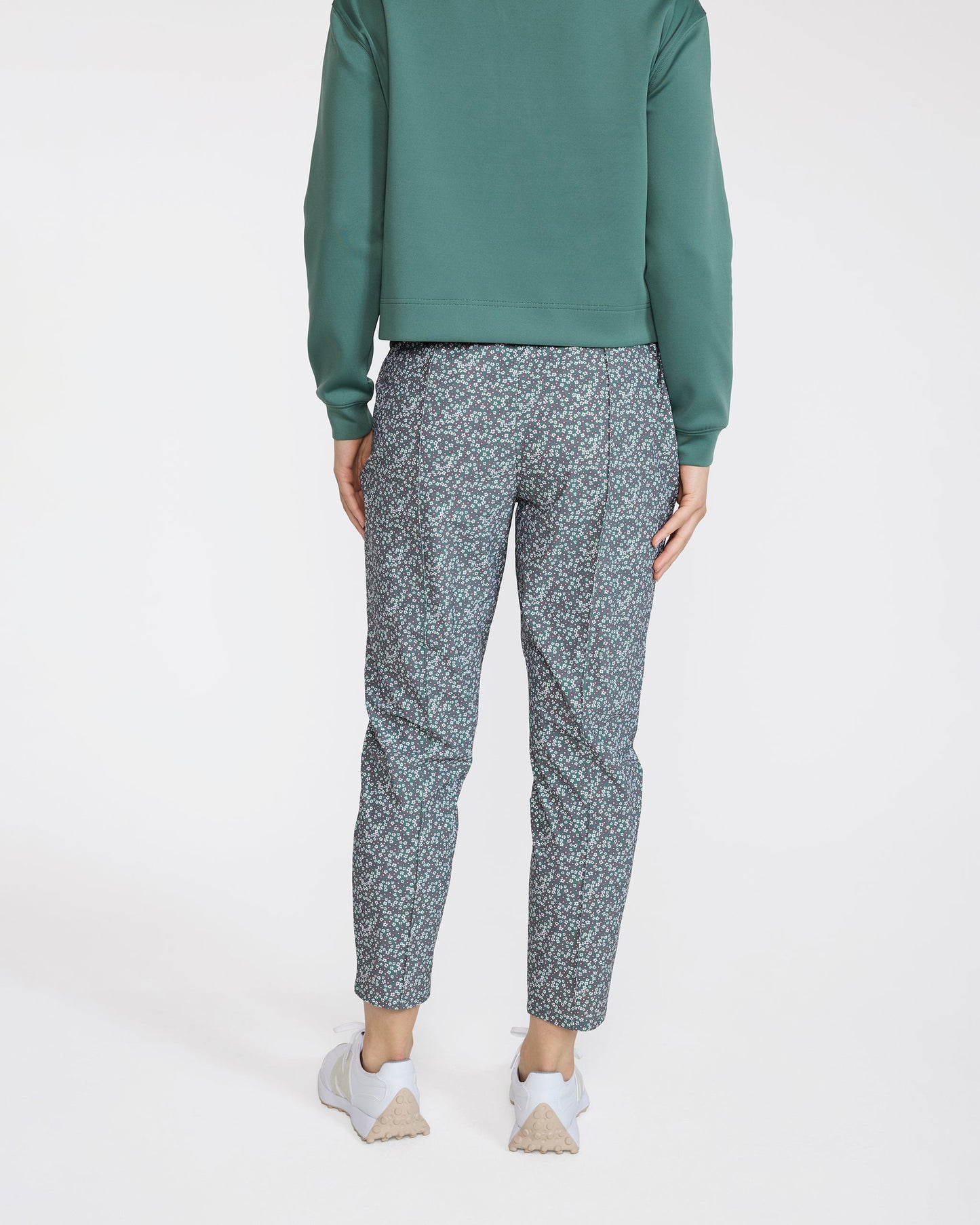 Bad Birdie Women's Players Pant - Ditsy Down - Dark Forest
