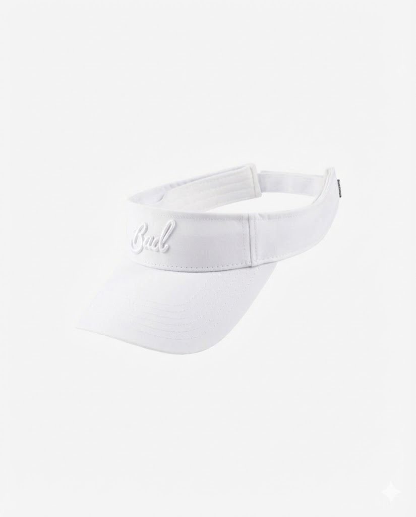Bad Birdie Embroidered Bad Visor - White/White