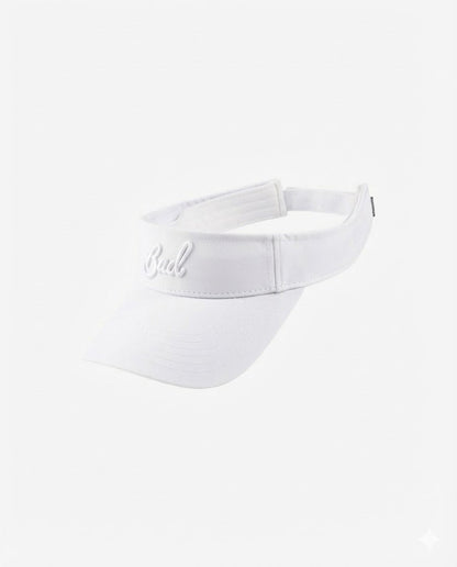 Bad Birdie Embroidered Bad Visor - White/White