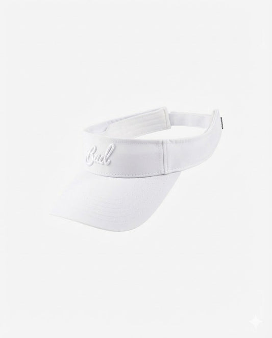Bad Birdie Embroidered Bad Visor - White/White