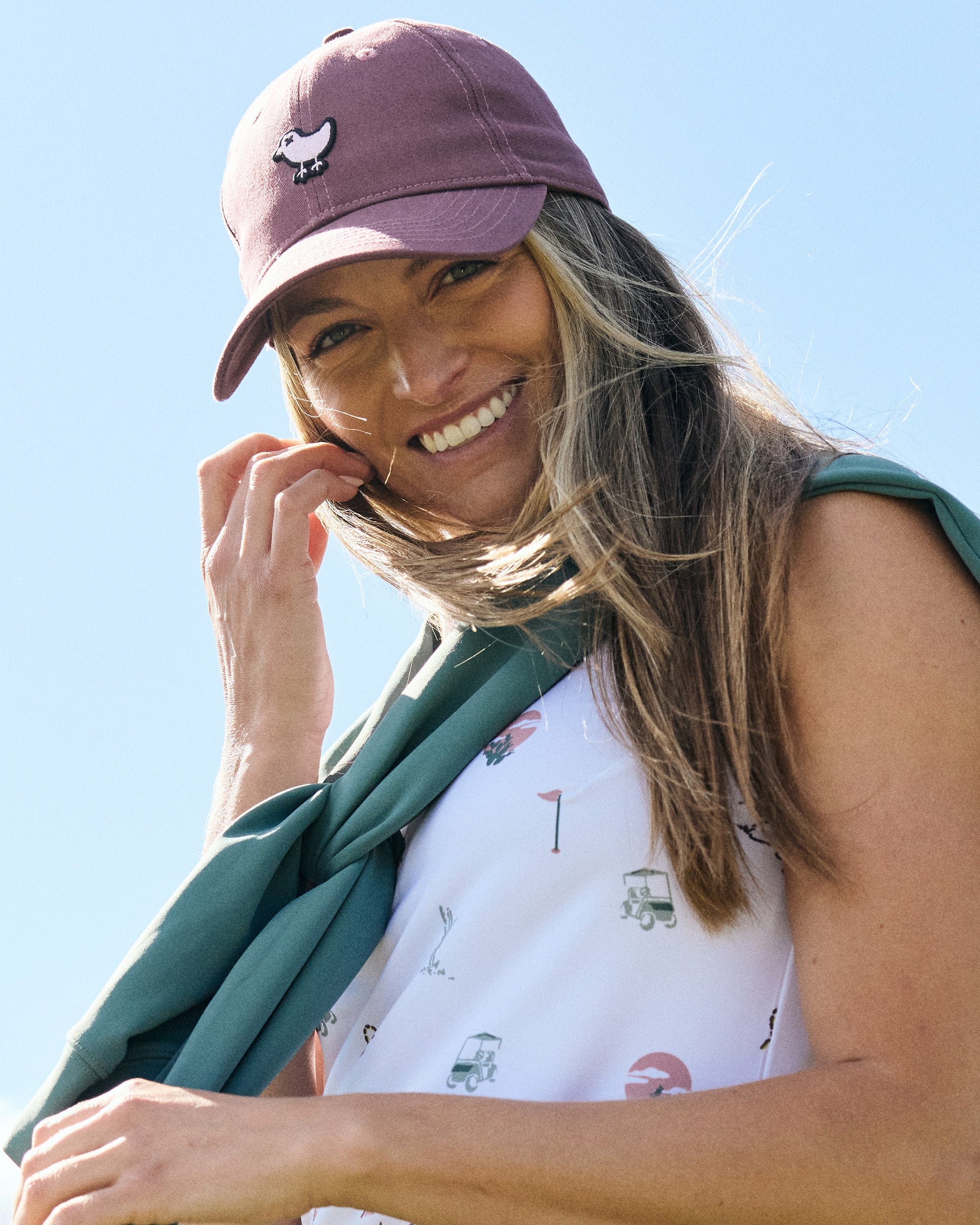 Bad Birdie Birdie Dad Hat - Plum Wine