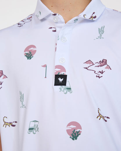 Bad Birdie Youth Polo - Desert Baddies - Brilliant White