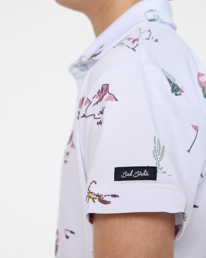 Bad Birdie Youth Polo - Desert Baddies - Brilliant White