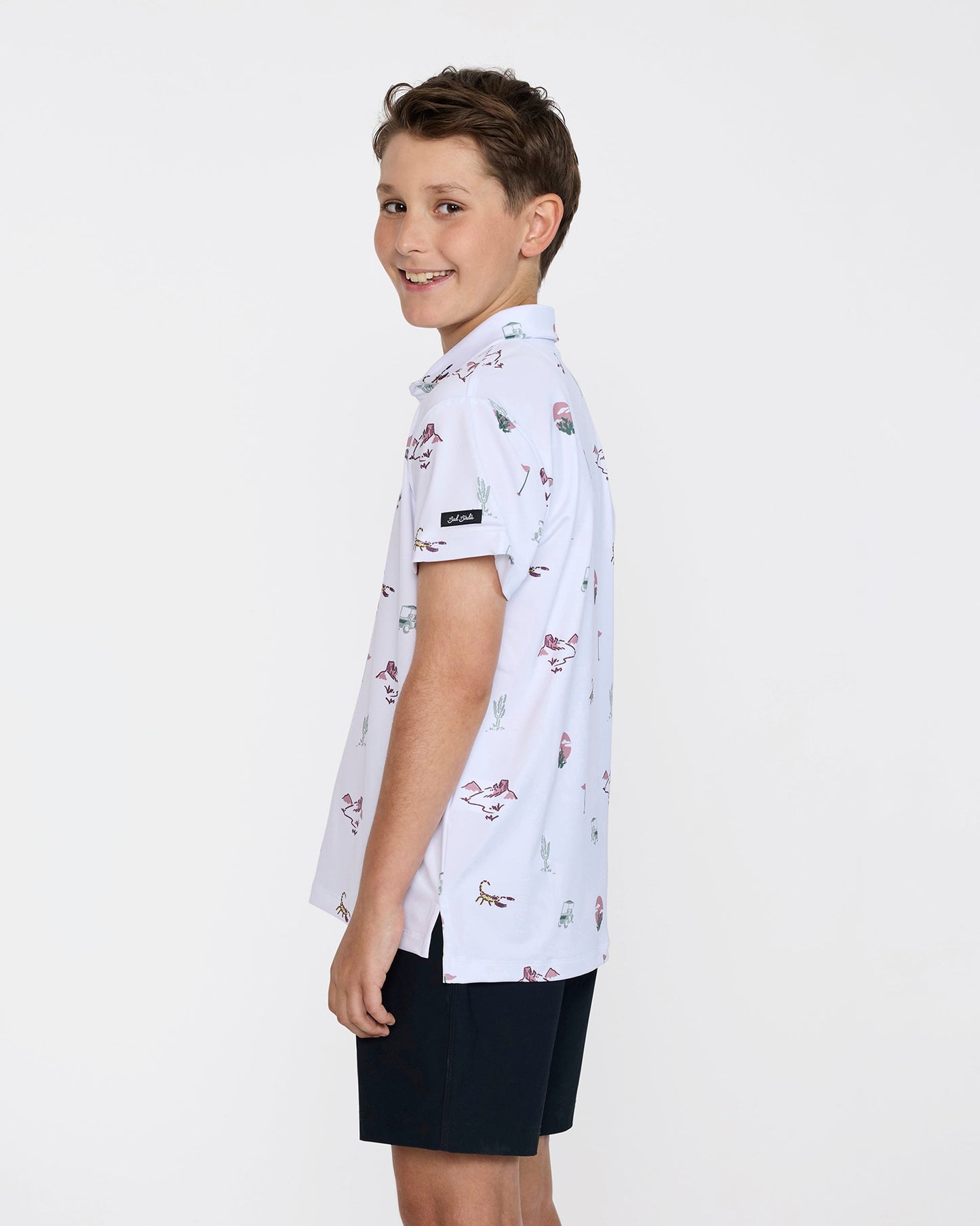 Bad Birdie Youth Polo - Desert Baddies - Brilliant White