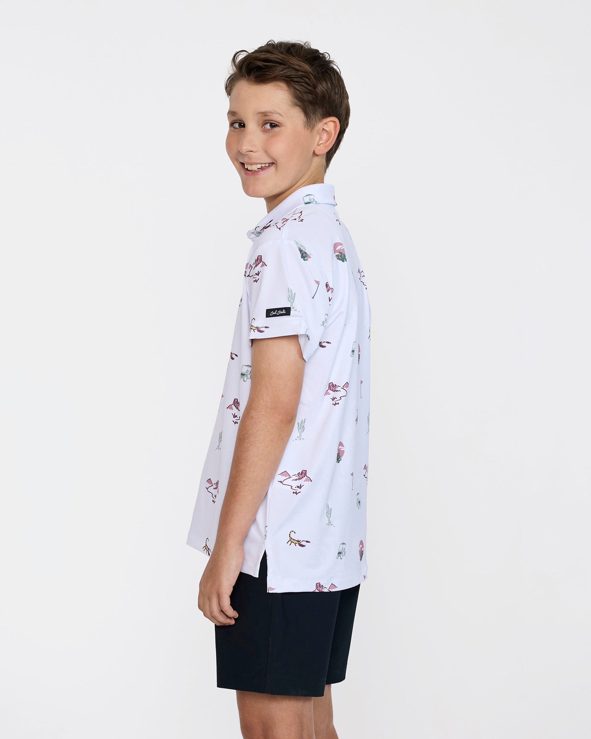Bad Birdie Youth Polo - Desert Baddies - Brilliant White