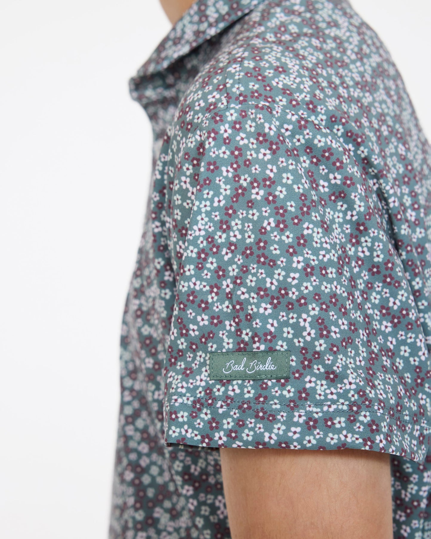 Bad Birdie Youth Polo - Ditsy Down - Dark Forest