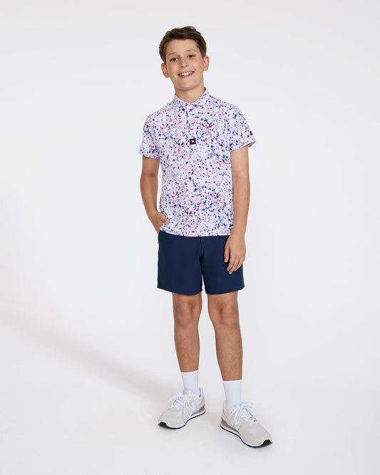 Bad Birdie Paint Splatter 3 Youth Polo - Bad Birdie