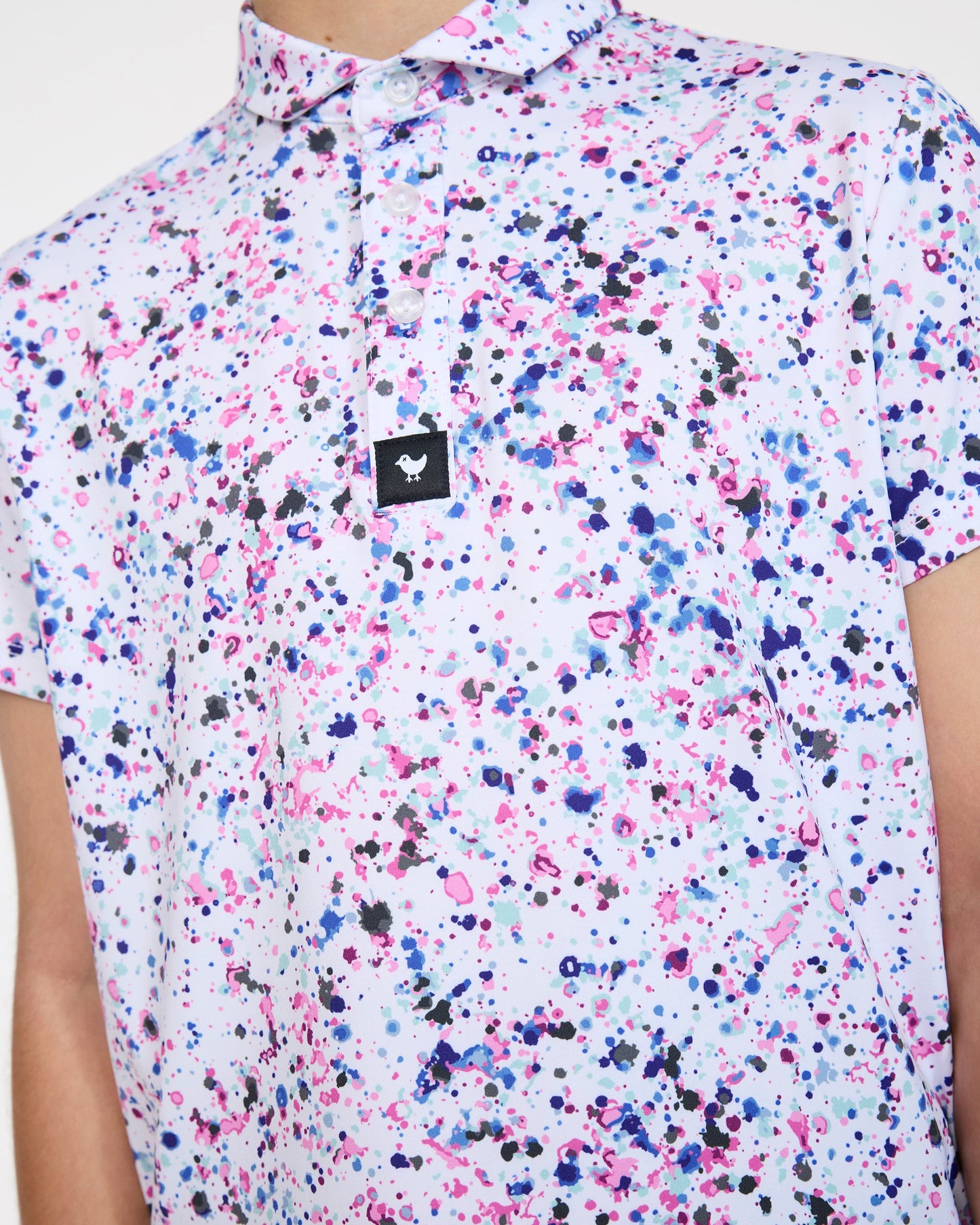 Bad Birdie Paint Splatter 3 Youth Polo - Bad Birdie