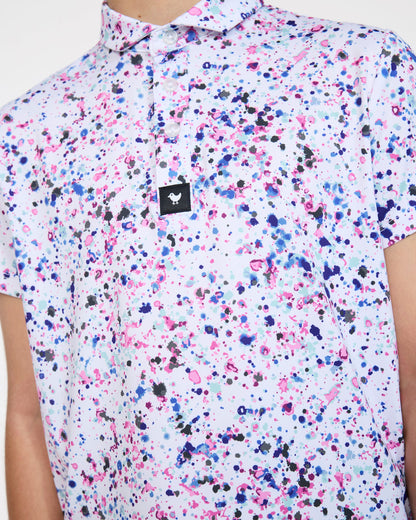 Bad Birdie Paint Splatter 3 Youth Polo - Bad Birdie