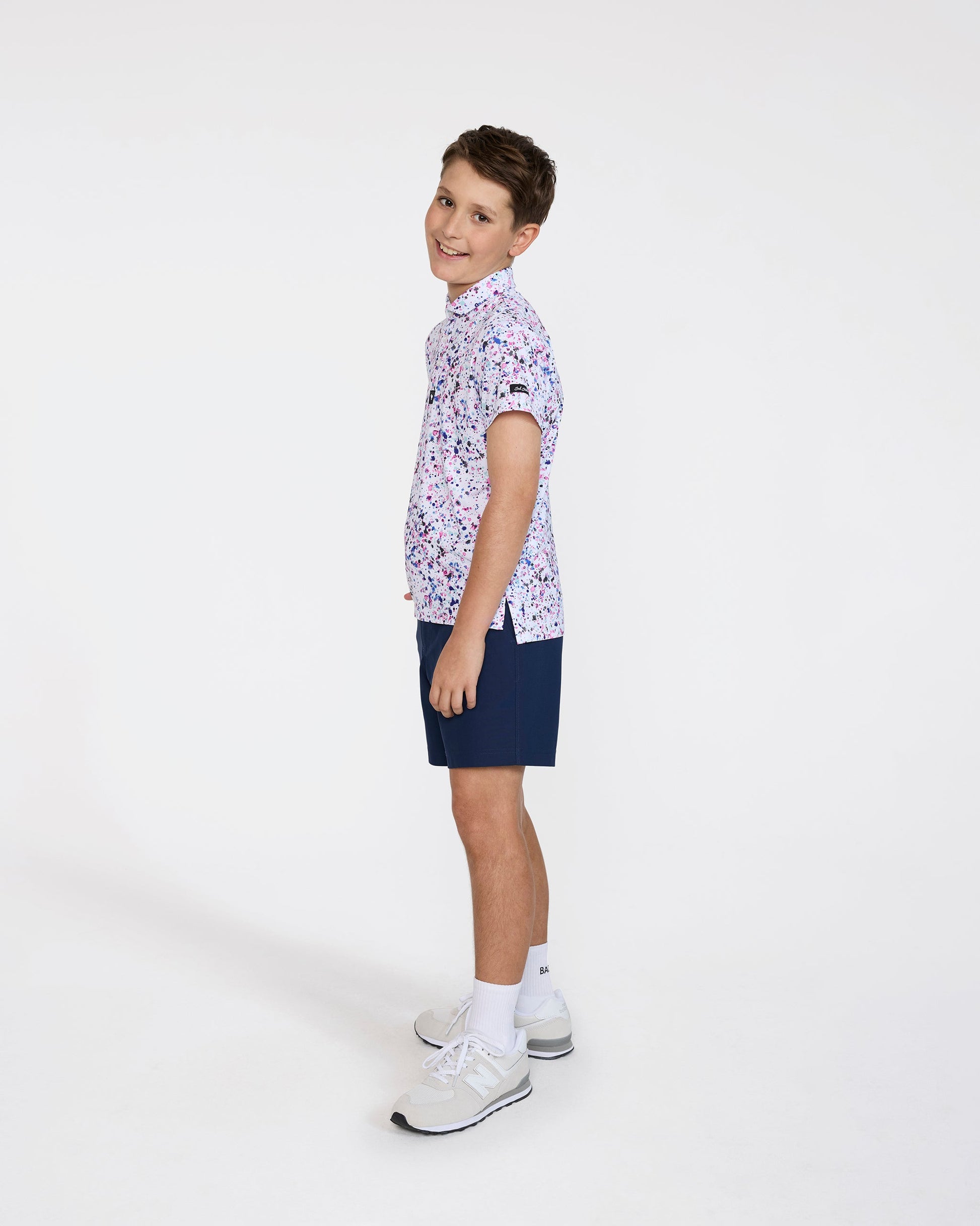 Bad Birdie Paint Splatter 3 Youth Polo - Bad Birdie