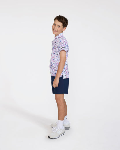 Bad Birdie Paint Splatter 3 Youth Polo - Bad Birdie