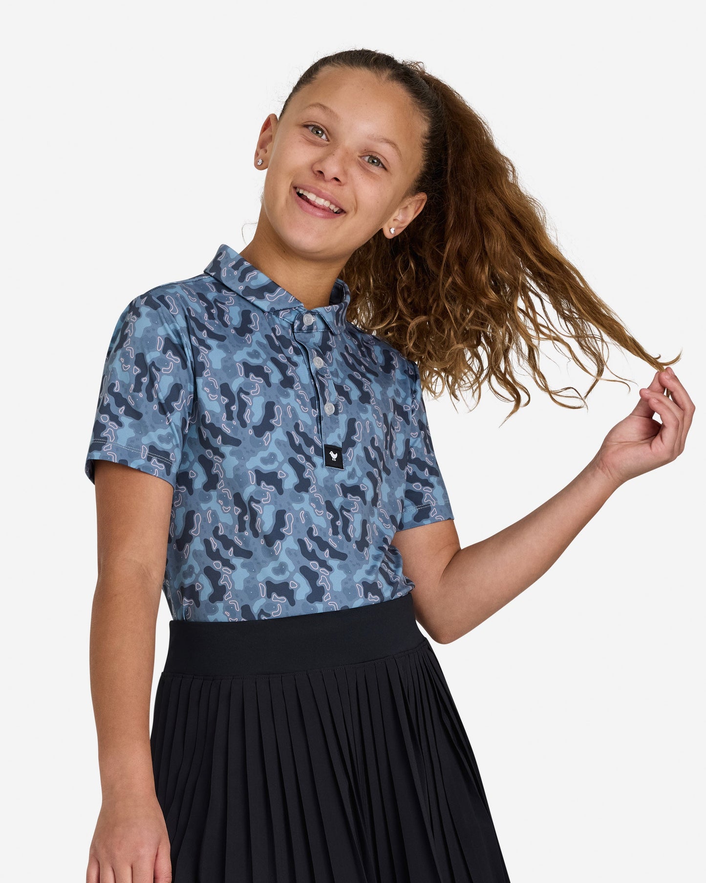 Bad Birdie Youth Polo - Topographic Triumph