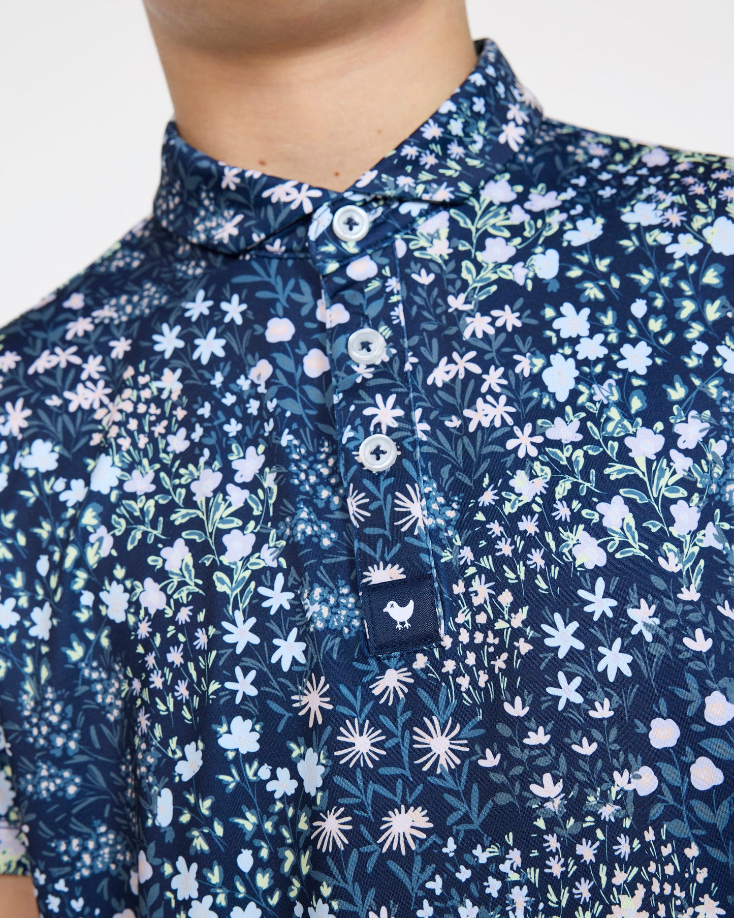 Bad Birdie Youth Polo - Super Duper Bloom Navy