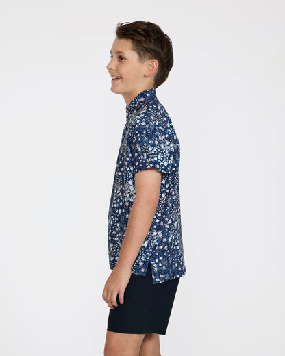 Bad Birdie Youth Polo - Super Duper Bloom Navy