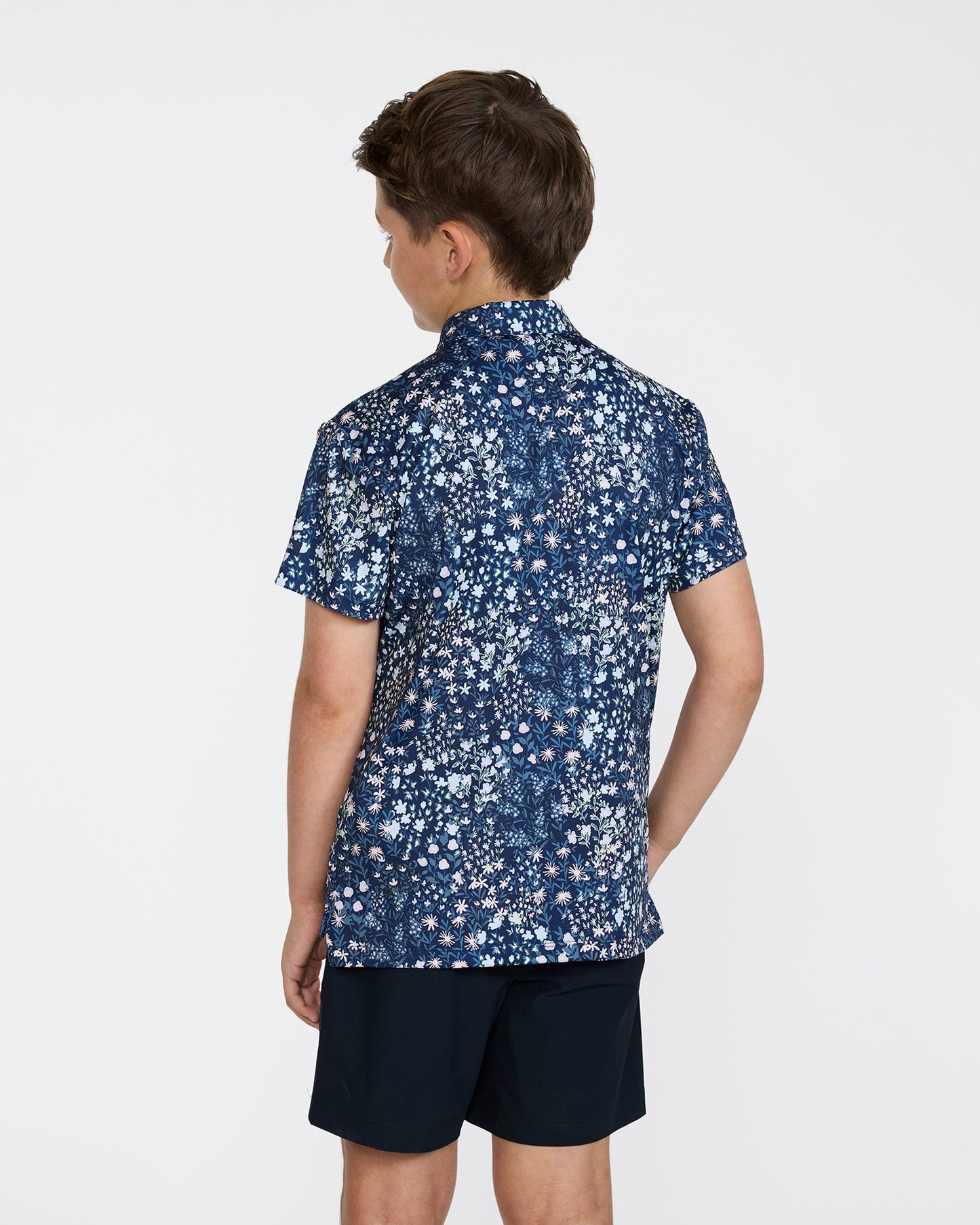 Bad Birdie Youth Polo - Super Duper Bloom Navy