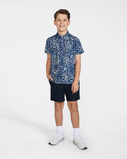 Bad Birdie Youth Polo - Super Duper Bloom Navy