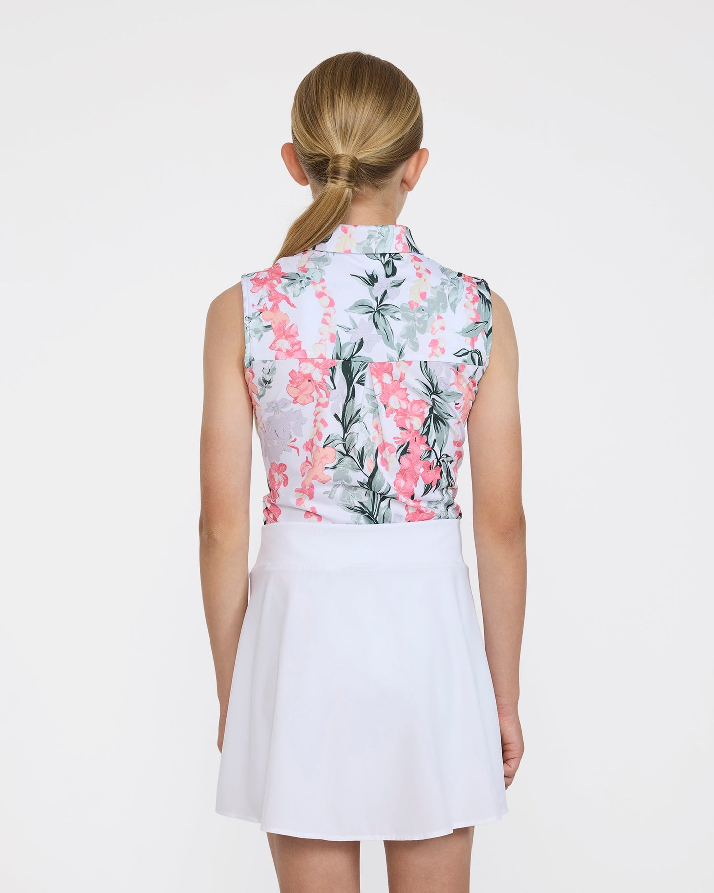 Bad Birdie Sleeveless Youth Polo - Lei'd - Brilliant White