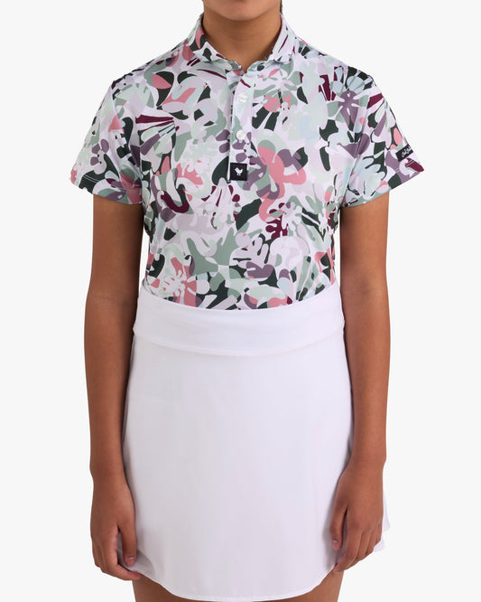 Bad Birdie Core Youth Polo - In Bloom - Pale Blue