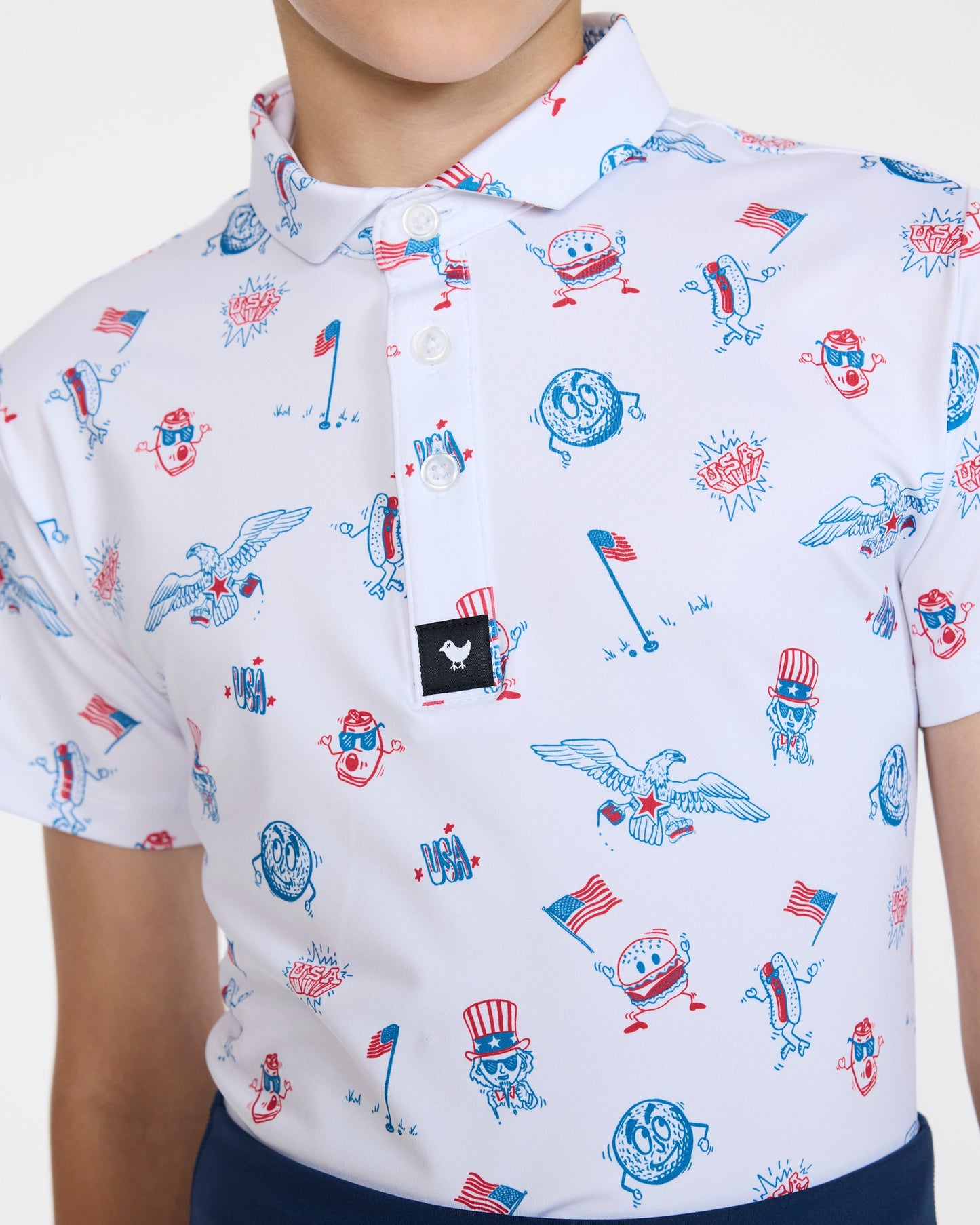 Bad Birdie Youth Polo - USA All Day, Let's Play