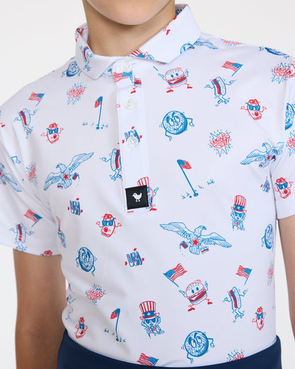 Bad Birdie Youth Polo - USA All Day, Let's Play