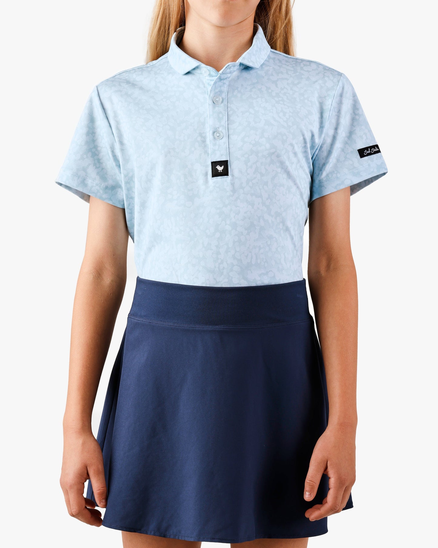 Bad Birdie Youth Polo - Salt Shaker - Baby Blue