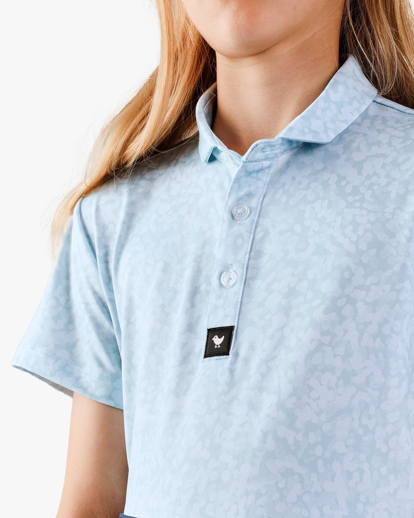 Bad Birdie Youth Polo - Salt Shaker - Baby Blue
