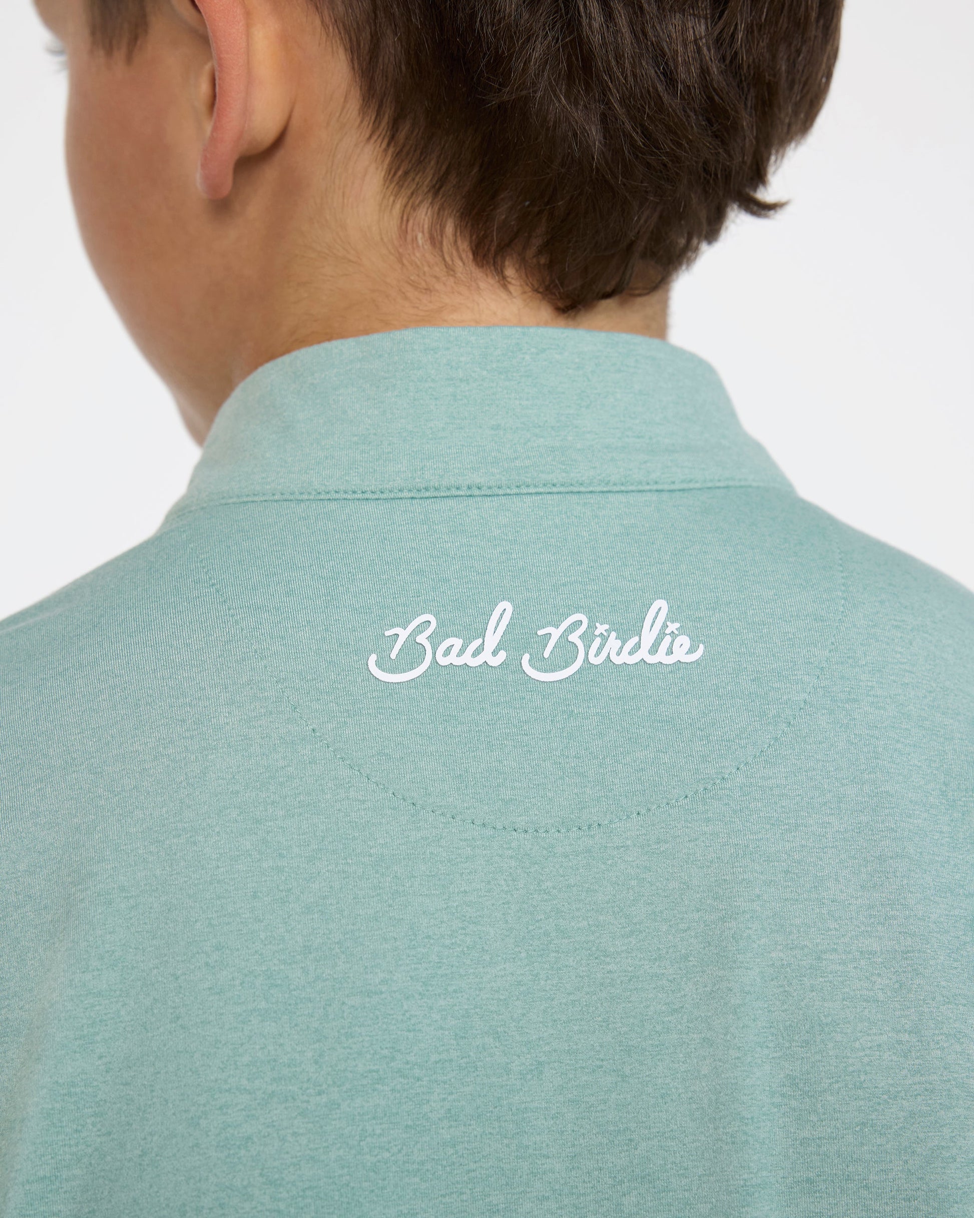 Bad Birdie Youth Velocity Quarterzip - Washed Sage