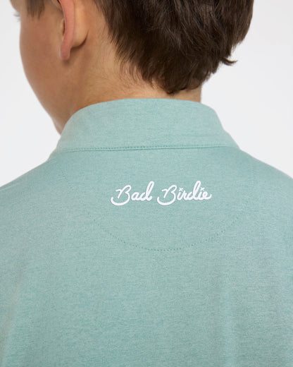 Bad Birdie Youth Velocity Quarterzip - Washed Sage