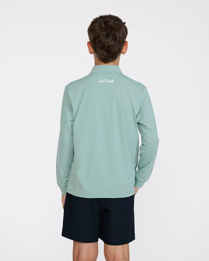 Bad Birdie Youth Velocity Quarterzip - Washed Sage